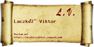 Laczkó Viktor névjegykártya