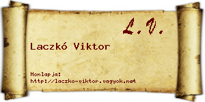 Laczkó Viktor névjegykártya